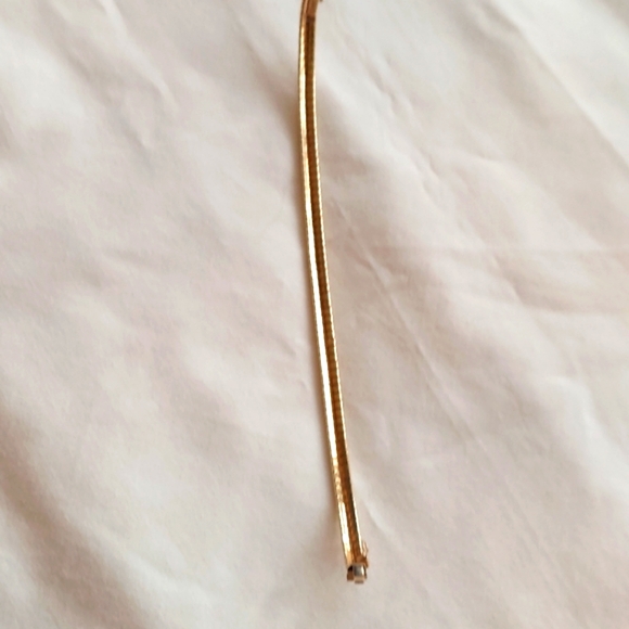 Zales Vintage Elegant 14k Gold Flexable Bangle Bracelet (7"L×1/4"W) Italy Chic - Picture 12 of 15